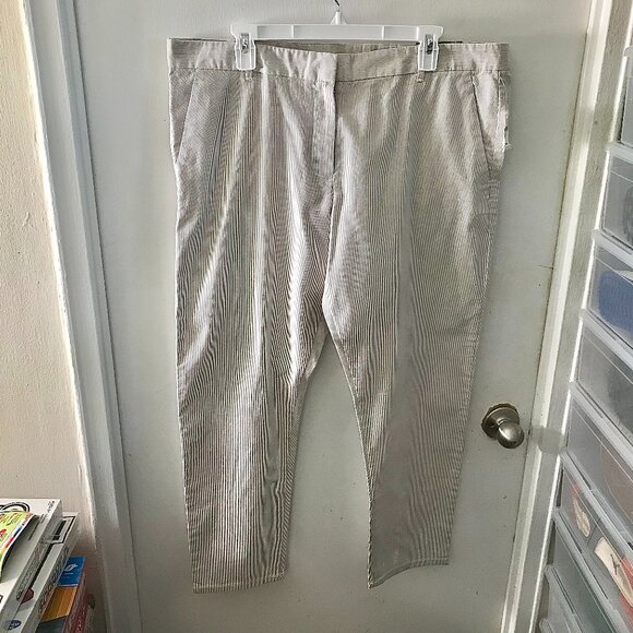 Women's GAP Skinny Crop Stripped Pants - Size 16R - NEW - Picture 1 of 6
